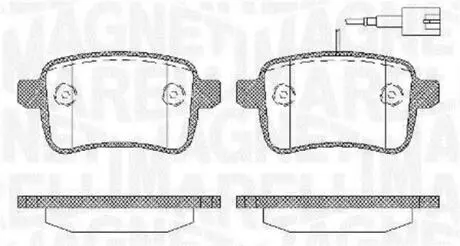 363916060129 Комплект тормозных колодок, дисковый тормоз MAGNETI MARELLI подбор по vin на Brocar