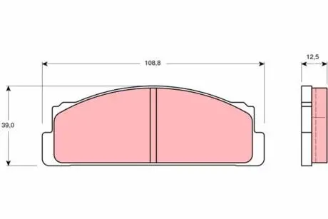 GDB105 Комплект тормозных колодок, дисковый тормоз TRW подбор по vin на Brocar