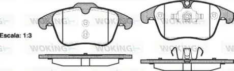 P1319300 Комплект тормозных колодок, дисковый тормоз WOKING подбор по vin на Brocar