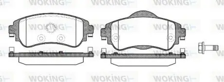 P1564308 Комплект гальмівних колодок, дискове гальмо WOKING підбір по vin на Brocar