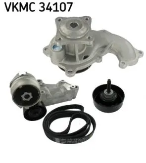 VKMC34107 Водяний насос + комплект ручейкових ременів SKF підбір по vin на Brocar