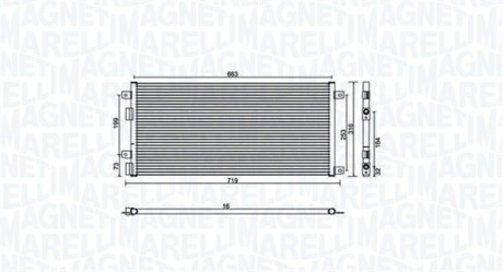 350203887000 Skraplacz IVECO DAILY III 35S12, 35C12 MAGNETI MARELLI підбір по vin на Brocar