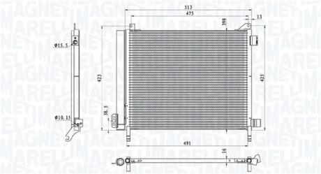 350203793000 Skraplacz NISSAN MICRA IV (K13)1.2 MAGNETI MARELLI підбір по vin на Brocar