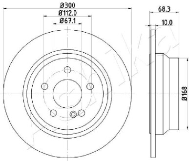 61000513 TARCZA HAM. MERCEDES E-KLASA W211 ASHIKA підбір по vin на Brocar