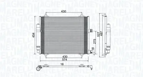 350203886000 Skraplacz CITROEN C8 (EA/EB)2.0 MAGNETI MARELLI підбір по vin на Brocar