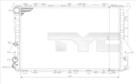 7020027 Радіатор, охолодження двигуна TYC підбір по vin на Brocar
