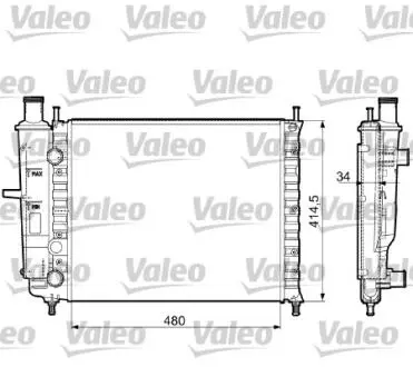 732788 Радіатор, охолодження двигуна VALEO підбір по vin на Brocar