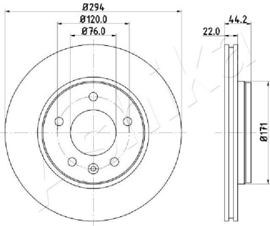 61000925 TARCZA HAM. VW MULTIVAN T5 ASHIKA подбор по vin на Brocar