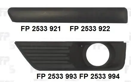 FP2533994 Решітка пластикова FPS підбір по vin на Brocar