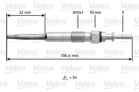 345134 Свічка накалювання VALEO підбір по vin на Brocar