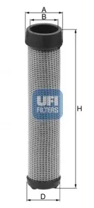 27B3000 FILTR CIEZAROWKA UFI підбір по vin на Brocar