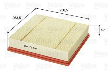 585207 Воздушный фильтр VALEO подбор по vin на Brocar