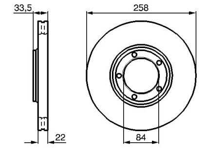 0986478530 Гальмівний диск BOSCH підбір по vin на Brocar