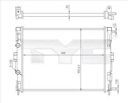 7280059R Теплообмінник TYC підбір по vin на Brocar