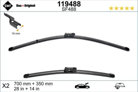 119488 Щітки склоочисника SWF підбір по vin на Brocar