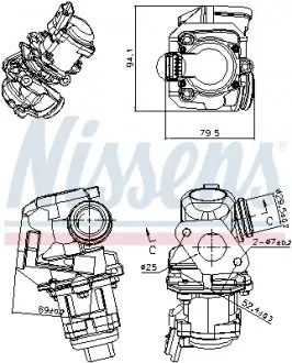 98150 Клапан рециркуляціі ВГ (EGR) NISSENS підбір по vin на Brocar
