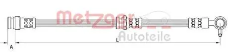 4111632 Гальмівний шланг METZGER підбір по vin на Brocar