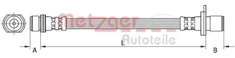 4111501 Гальмівний шланг METZGER підбір по vin на Brocar