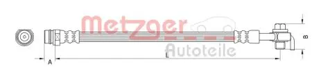 4110799 Гальмівний шланг METZGER підбір по vin на Brocar
