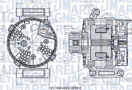 063731546110 Автозапчастина MAGNETI MARELLI підбір по vin на Brocar