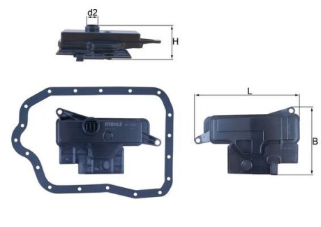 HX234D Фільтр гідравлічний КПП MAHLE / KNECHT підбір по vin на Brocar