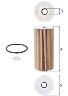 OX1048D Фільтр масляний Mahle GENESIS/KIA/HYUNDAI \&#039;\&#039;3.3T-GDI \&#039;\&#039;17&gt;&gt; MAHLE / KNECHT підбір по vin на Brocar
