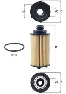 OX1310D Фільтр масляний Mahle SSANGYONG Tivoli/XLV \&#039;\&#039;1.6XDi \&#039;\&#039;15&gt;&gt; MAHLE / KNECHT підбір по vin на Brocar