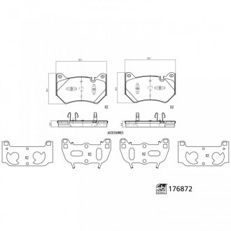 176872 Колодки гальмівні FEBI BILSTEIN підбір по vin на Brocar