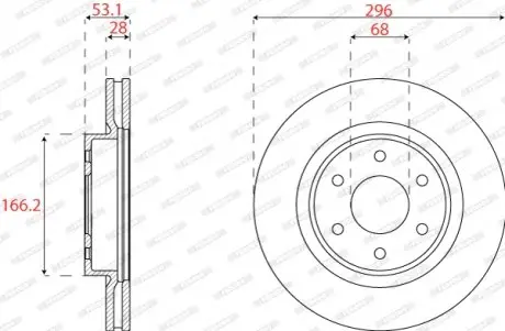 DDF2742C Автозапчасть FERODO підбір по vin на Brocar