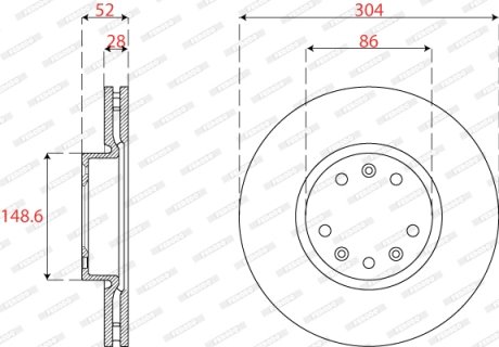 DDF2782C Автозапчасть FERODO подбор по vin на Brocar