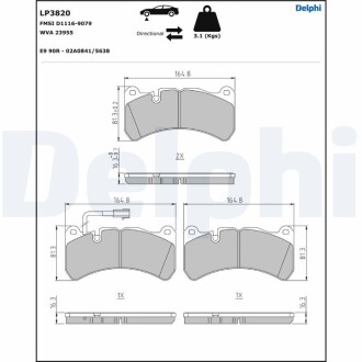 LP3820 Автозапчасть DELPHI подбор по vin на Brocar