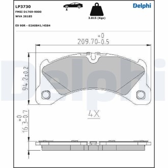 LP3730 Автозапчасть DELPHI подбор по vin на Brocar