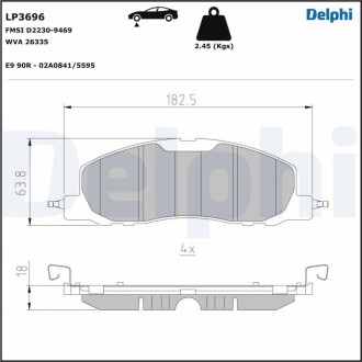 LP3696 Автозапчасть DELPHI підбір по vin на Brocar