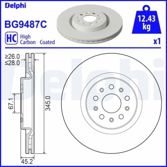 BG9487C Автозапчасть DELPHI подбор по vin на Brocar