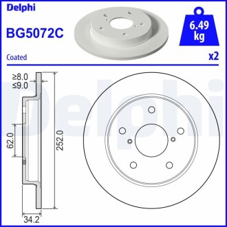 BG5072C Автозапчасть DELPHI подбор по vin на Brocar