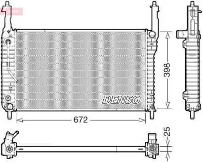 DRM20123 Радіатор DENSO підбір по vin на Brocar