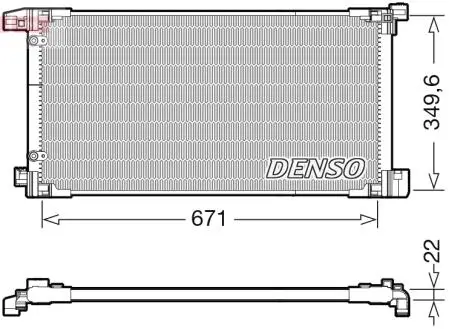 DCN50114 Радіатор кондиціонера DENSO підбір по vin на Brocar
