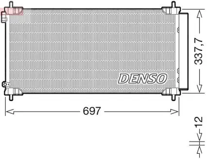 DCN50120 Радіатор кондиціонера DENSO підбір по vin на Brocar