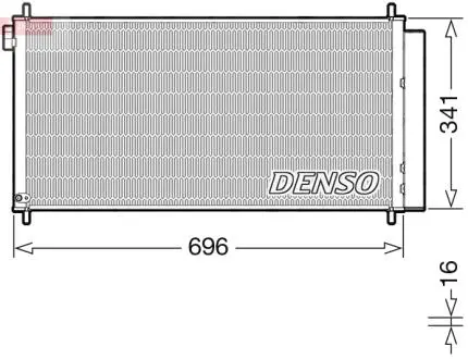 DCN50121 Радіатор кондиціонера DENSO підбір по vin на Brocar