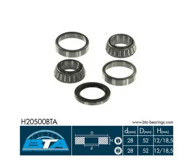 H20500BTA Підшипник колеса,комплект BTA підбір по vin на Brocar