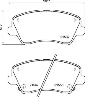 P30123 Комплект гальмівних накладок, дискове гальмо BREMBO підбір по vin на Brocar