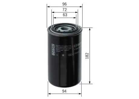 F026402790 Фильтр топлива DAF 01- BOSCH підбір по vin на Brocar
