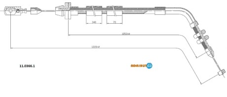 1103661 Трос газа ADRIAUTO підбір по vin на Brocar