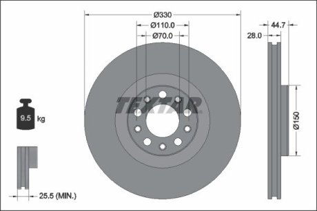 92337905 Автозапчасть TEXTAR підбір по vin на Brocar