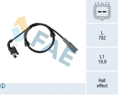 78548 Датчик, кількість обертів колеса FAE підбір по vin на Brocar
