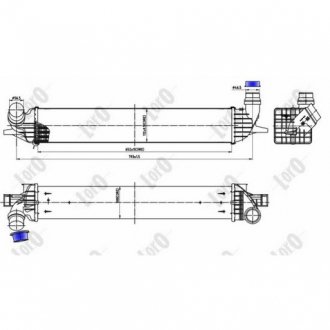 0420180005 INTERCOOLER ABAKUS підбір по vin на Brocar