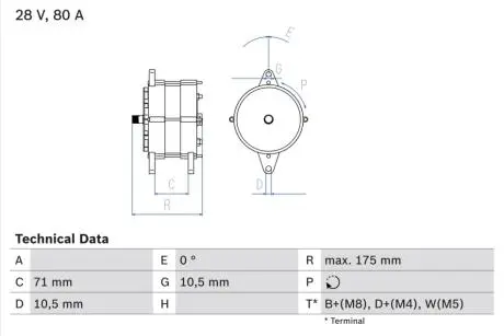 0986039340 Генератор BOSCH підбір по vin на Brocar