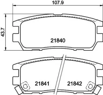 NP3002 Колодки гальмівні дискові задні Mitsubishi Pajero II 2.6, 2.8, 3.0 (94-00) (NP3002) NISSHINBO NISSHINBO підбір по vin на Brocar