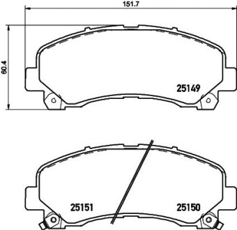 NP4005SC Колодки тормозные дисковые передние Strong Ceramic Isuzu D-Max I (TFR, TFS) (02- NISSHINBO підбір по vin на Brocar