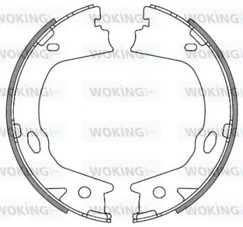 Z465700 Колодки тормозные барабанные задние Hyundai Grandeur 2.2 03-,Hyundai Grandeur 3. WOKING підбір по vin на Brocar
